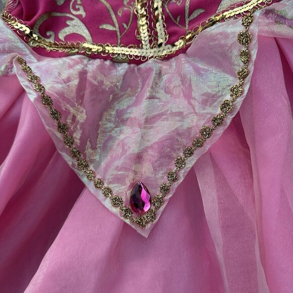 90s Disney Princess Halloween Pretend Play Aurora Sleeping Beauty Costume Size 5 - Picture 3 of 10